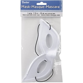 Darice White Satin Bat Mask