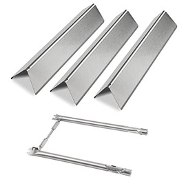 Derurizy Grill Replacement Part for Weber Spirit I & II 200 Series, Weber Spirit E-210, S-210, Spirit E-220, S-220, 7635 Flavorizer Bars and 69785 Grill Burner, Stainless Steel Rpair Kit Set
