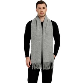 Novawo Mens Wool Scarf Warm and Soft Long Scarves Winter Stylish Scarf