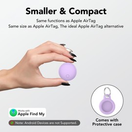 Air Tags Tracker 4-Pack, Item Finders Work for Apple Find My APP(iOS Only) Tracker Tags for Keys, Luggage, Backpack etc,Replaceable Battery Last 1 Year, Loud Beep, IP67 Waterproof with Holder Keychain