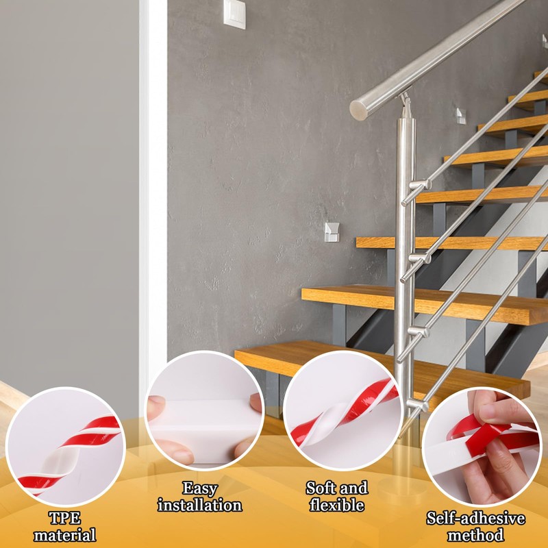 Wall Corner Protector Self-Adhesive Flexible – Durable Rubber, Furniture Edge
