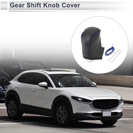 RATCHROLL Gear Shift Knob Cover for Mazda CX-30 2020-2021 Anti-Slip Stick Shifting Handle Protector Faux Leather 1 Pc Black Blue