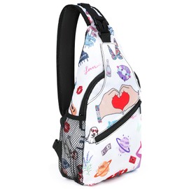 Yreird Music Sling Bag - Fans Crossbody Bags, Daily Fanny Pack for Women And Men with Extended Strap, One Patch Pocket On Each Side, Suitable for Exercise, Running, Yoga, Shopping, Hiking