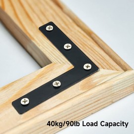 YOFAPA Flat Corner Braces, 20 Pieces 3-1/8 Inch L Right Angle Braces Brackets, Flat Repair Mending Plates for Wooden Frames Beds Tables Cabinets Chairs, Joining Bracket Support Braces with 100 Pieces