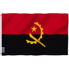 Anley Fly Breeze 3x5 Feet Angola Flag - Angolan Flags Polyester