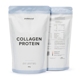 Proteinclub Collagen Protein Hydrolysate Powder from Pasture and Grass Feeding - With Vitamin C - Tasteless, Gluten Free, Lactose Free, 450 g