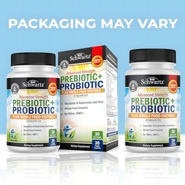 Advanced Prebiotics and Probiotics for Women & Men, Immune, Digestive & Gut Health with L. Reuteri, Inulin Fiber, Digestive Enzymes, Non-GMO, Gluten-F