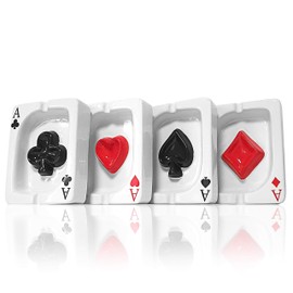 Ganzoo Ashtray in Poker Card Design Checked Symbol Ace