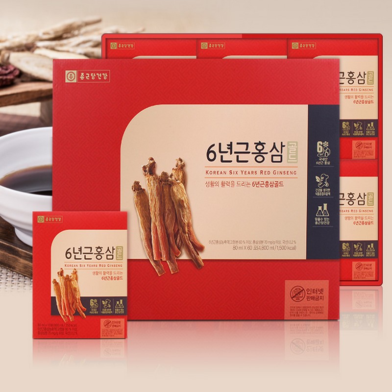 Chong Kun Dang Health 6-year-old red ginseng gold 120 packets,