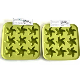 IKEA 2 x IKEA Plastis Silicone Ice Cube Water Bottle or Chocolate Candy Mold Starfish