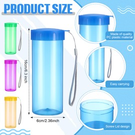 Nuogo 20 Pieces Plastic Water Bottles for Kids Bulk 15 oz Sport Drink Bottles with Handle Strap Gym Sports Adults Kids Reusable for School Fitness Gym School Classroom(Multicolor)