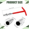 Rebvugr Spark Plug Socket Wrench, Spark Plug Tool, T-handle Spark
