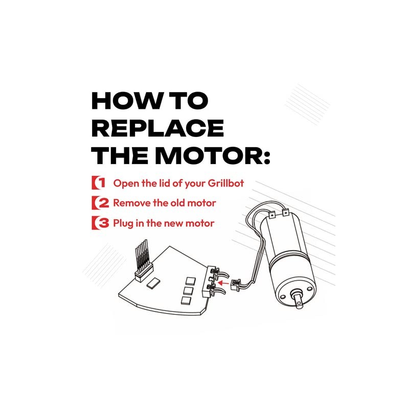 Grillbot Replacement Plug-in Motor for Grillbot Automatic Grill Cleaning Robot