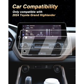 ECOZEN Screen Protector 2 Pcs Compatible with 2024 Toyota Grand Highlander, Nano-film Navigation Screen Protector 12.3 Inch Grand Highlander Accessories Anti-fingerprint- HD Clear & Easy to Install