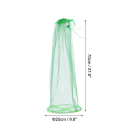 PATIKIL 30 Inch Fishing Net, Foldable Fishing Replacement Net Nylon Fishing Bait Mesh for Bait Storage Crayfish Minnows Shrimps, Light Green