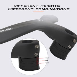 RXL SL Bicycle Fork Headset Spacer, Nylon 1-1/8 Inch Integrated Handlebar Spacer for Interior Laying, Bicycle Ahead Stem Spacer 5/10 mm