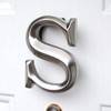 Monogram Letter S Door Knocker - Nickel