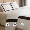 OSVINO Hotel Duvet Cover Set 2Pcs Microfiber Simple Line Style