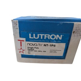 Lutron Nova T NT-1PS Single Pole Switch 120/277V 20A SPST Architectural Grade