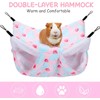 ZYEKIU Guinea Pig Hammock, Double Layer Ferret Hammock for Pet