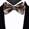Gusleson Brown Bow Tie and Pocket Square Set for Men