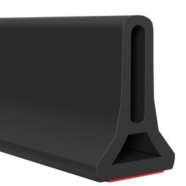 Hi-Na 3ft/5ft/6ft/8ft10ft Collapsible Shower Threshold Water Dam Water Barrier for Shower and Water Stopper Keeps Water Inside Water Threshold for Wet and Dry Separation (8ft, Black)