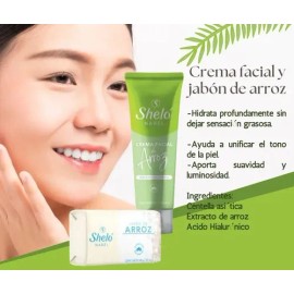 Crema + Jabón Facial De Arroz Sheló Nabel Tubo 100ml Skincar