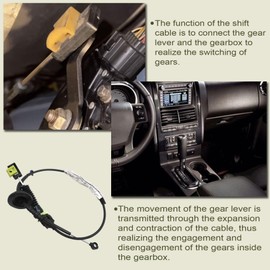 Priprilod Automatic Transmission Shifter Cable Compatible with Ford Explorer Mountaineer 2006 2007 2008 2009 2010 Shift Cable Brake Cable 7L2Z7E395A
