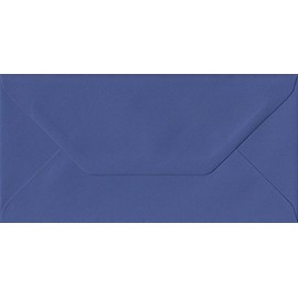 Iris Blue DL 110mm x 220mm Gummed Colour Business Envelopes 100gsm (Pack of 100)