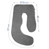 Sasttie Cooling Pregnancy Pillow Cover, 57-inch U Shaped Pregnancy Pillow