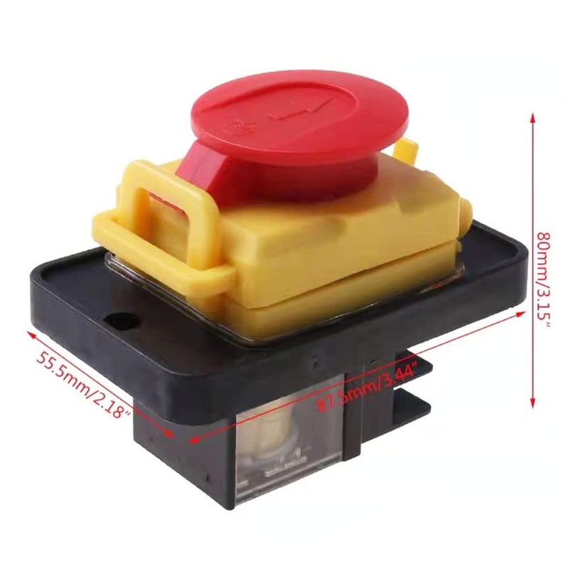 KJD12 Emergency Stop Electromagnetic Switches KEDU Pushbutton Switch for Lathes