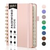 WEMATE Spiral Password Book with Alphabetical Tabs, Small Password Keeper