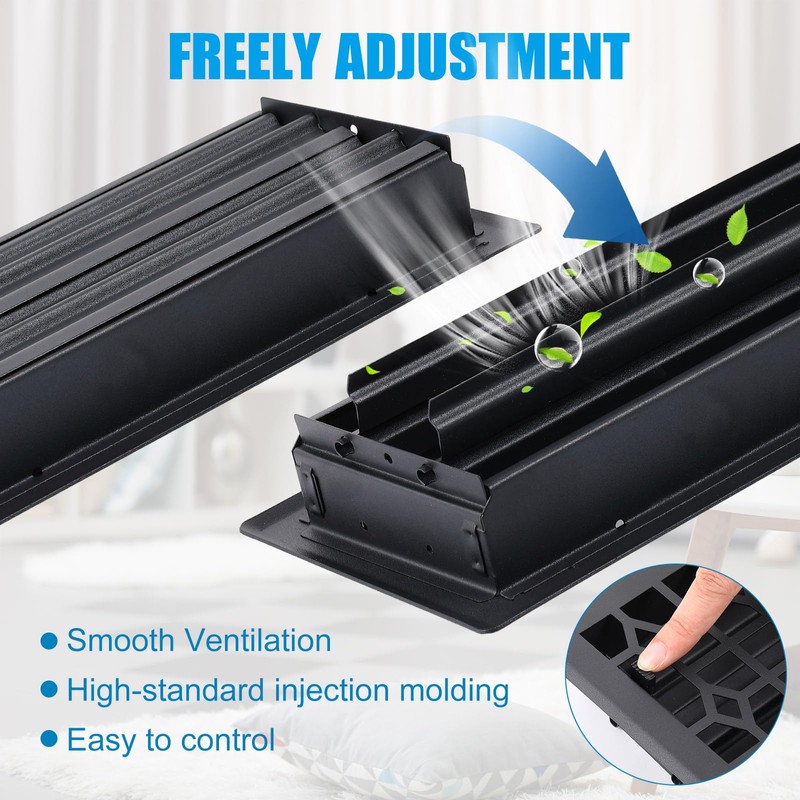 Zonon 4 Pcs Floor Vent Cover 4 x 10 Inch