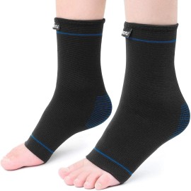 Onedor Protle Foot Socks Soft Ankle Brace Compression Support Sleeve (1 Pair)  - S, Blue