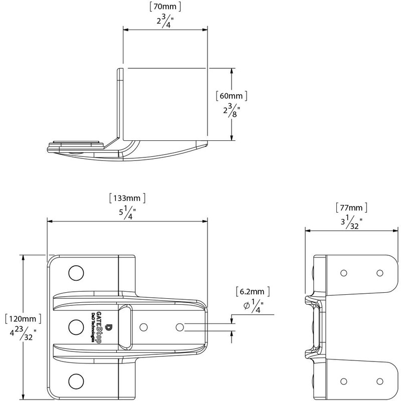 D&D Technologies TCGS1S Gate Stop, Damage Protection Bumper Reduces Sound