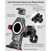 BRCOVAN Aluminum Alloy Motorcycle Phone Mount with Vibration Dampener &