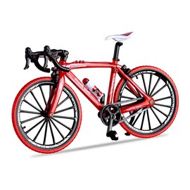 Jiahuade Bicycle Model Decorative Bicycle Miniature 1:8 (7.87 x 5.12 Inch) Collection Decorative Die-Cast Toy Mini Bend Bicycle Model Road Bike Mountain Bike (H)