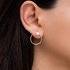 Minimalist Hoop Earrings Gold Plated Pearl Stud Earrings Small Hoop