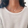 Yheakne Boho Heart Choker Necklace Minimalist Silver Heart Pendant Necklace