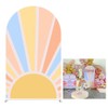 KONPON Sun Pattern Arch Covers Stretchy Backdrop for Groovy Party