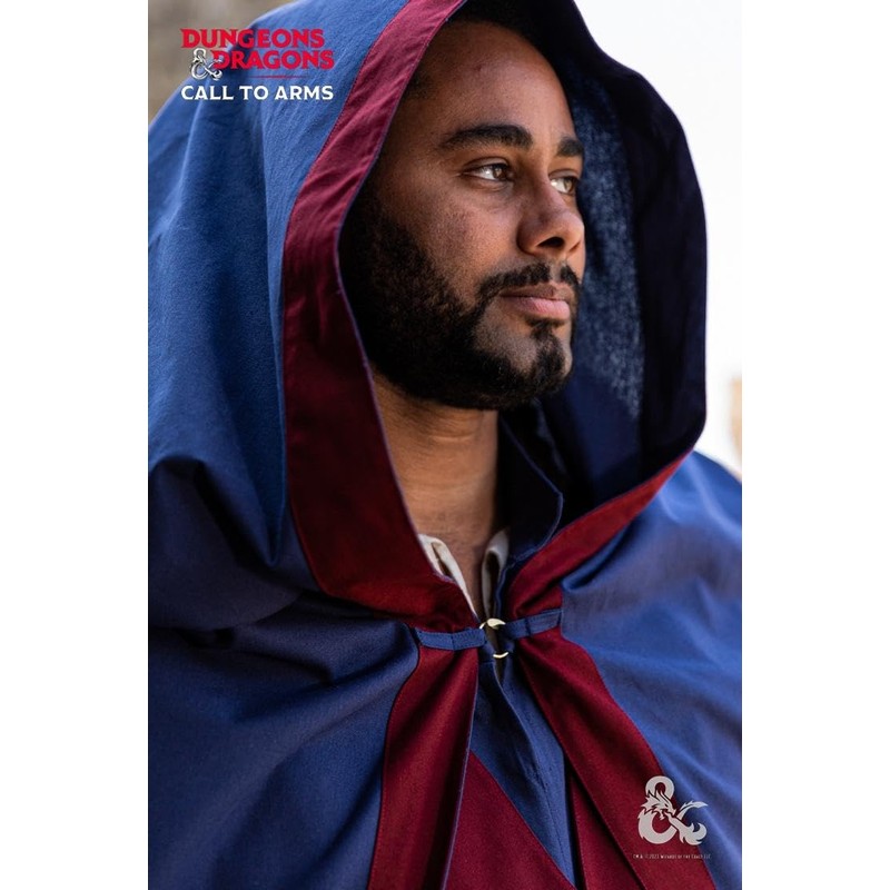 Burgschneider - Dungeons & Dragons Magician Cape Dark Blue/Bordeaux (Standard,