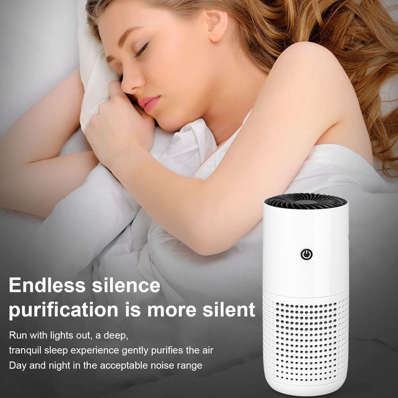 Car Air Purifier Frangrance Quiet Remove Smoke Dust USB Power