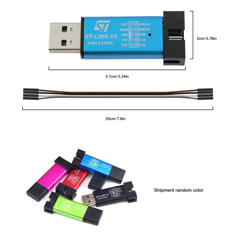 eMagTech ST-LINK V2 Programming Unit Emulator Downloader Supports Downloading and