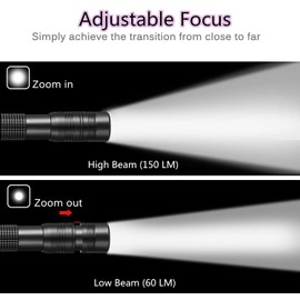 LED Pen Flashlight (3 Pack), Zoomable Head, COSMOING 3 Mode Super Bright Pocket-Size Penlight with Adjustable Focus, 2AAA Battery(Not Included) IP54 Waterproof Perfect for Emergency, Inspection,Repair