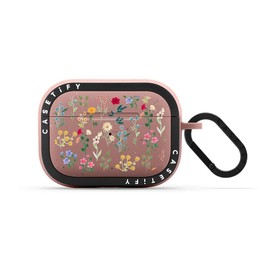 CASETiFY Bounce Airpods Pro (1st/2nd Gen) Case with Ring - Spring Botanicals - Matte Dusty Rose