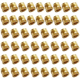 Coyoax Threaded Insert, Pack of 50 M5 Insertion Nut Threaded Bushings Made of Brass Melting Thread Sleeve for 3D Printer Parts and Plastic Parts
