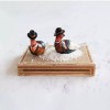 Roses and Mistletoe Thanksgiving Pilgrim Turkey Salt and Pepper Shaker