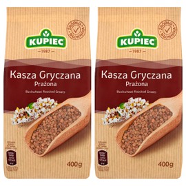 Kupiec Buckwheat Roasted Groats 400g (14.1 oz) From Poland Pack of 2