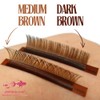 Pinkfishes Easy Fan D0.05 Dark Brown Lash Trays - Professional