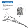 MECCANIXITY 328Ft(100M) Wire Rope 304 Stainless Steel Cable 5/64"(2mm) Vinyl